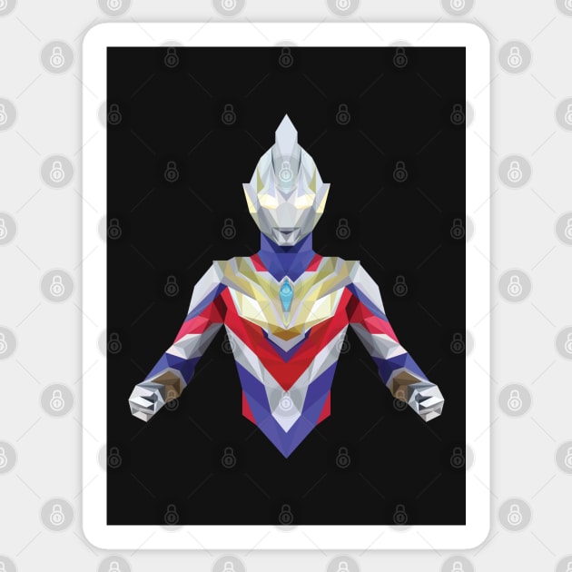 Ultraman Trigger Multi-Type (Low Poly Art) Sticker by The Toku Verse